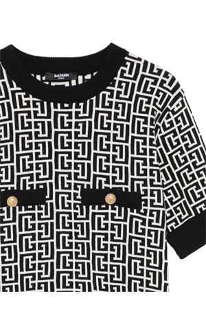 maglia con logo e bottoni BALMAIN PARIS KIDS | BY9A71Z3491104NE